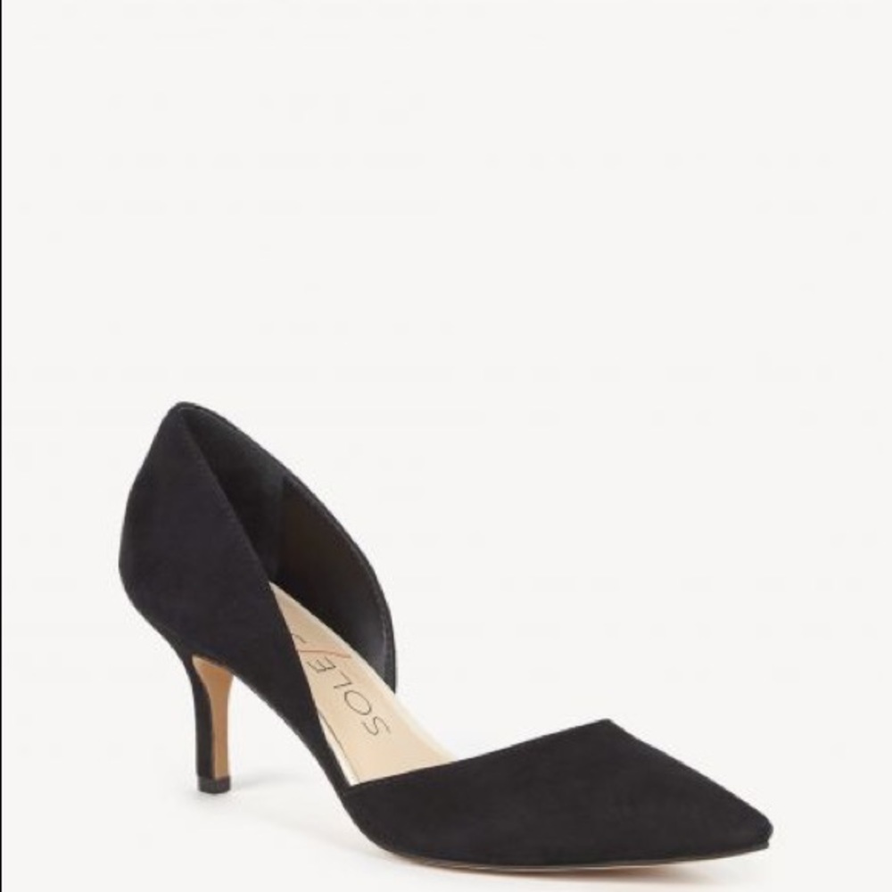 Jenn Sole Society Black Suede Heels